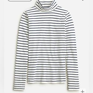 J.Crew Tissue Striped Turtleneck Tee